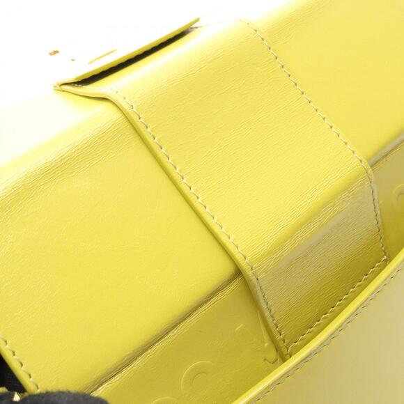 CHRISTIAN DIOR Yellow Leather Shoulder Bag - Picture 8 of 10